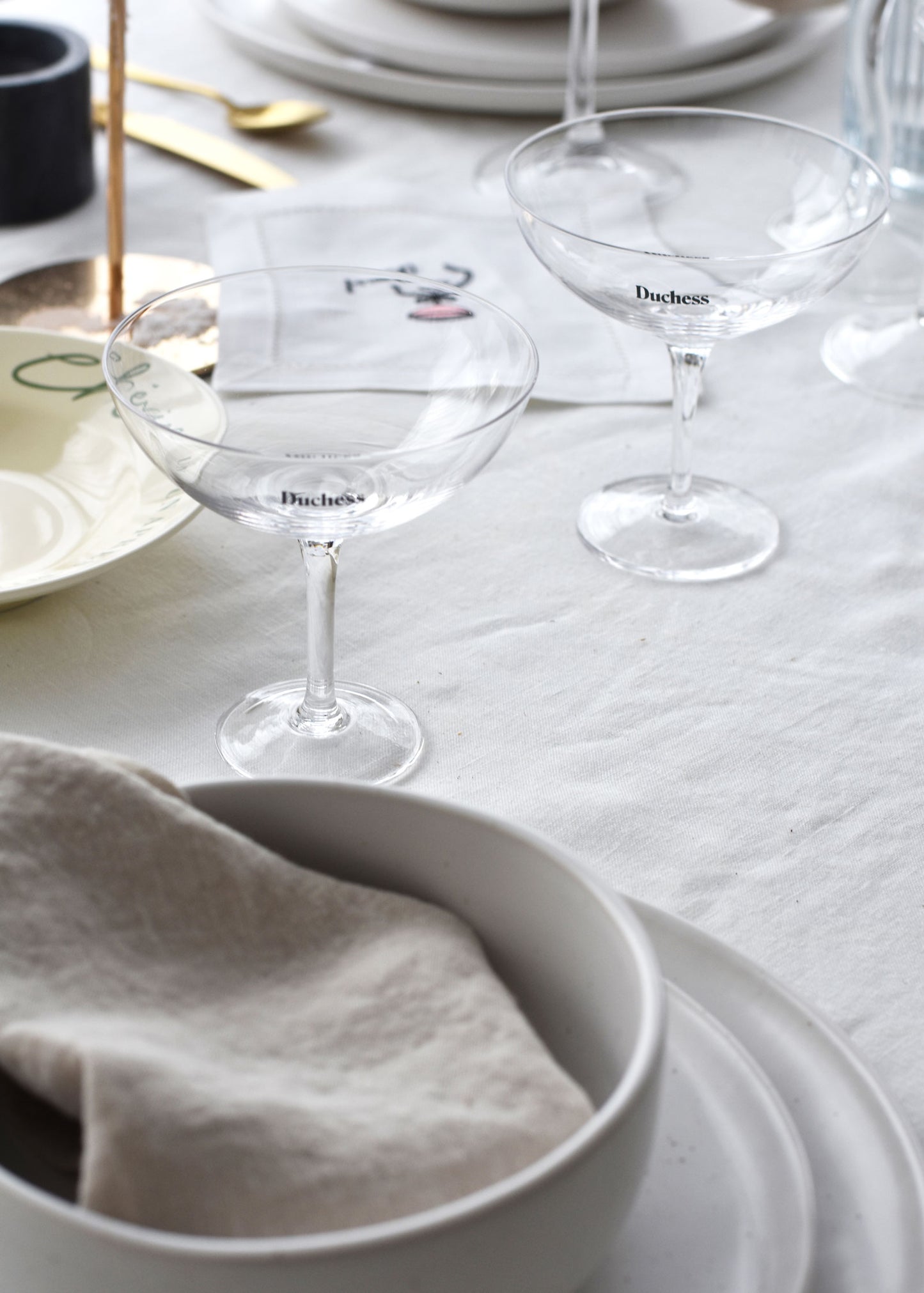 Set of 2 Duchess Glass Coupes