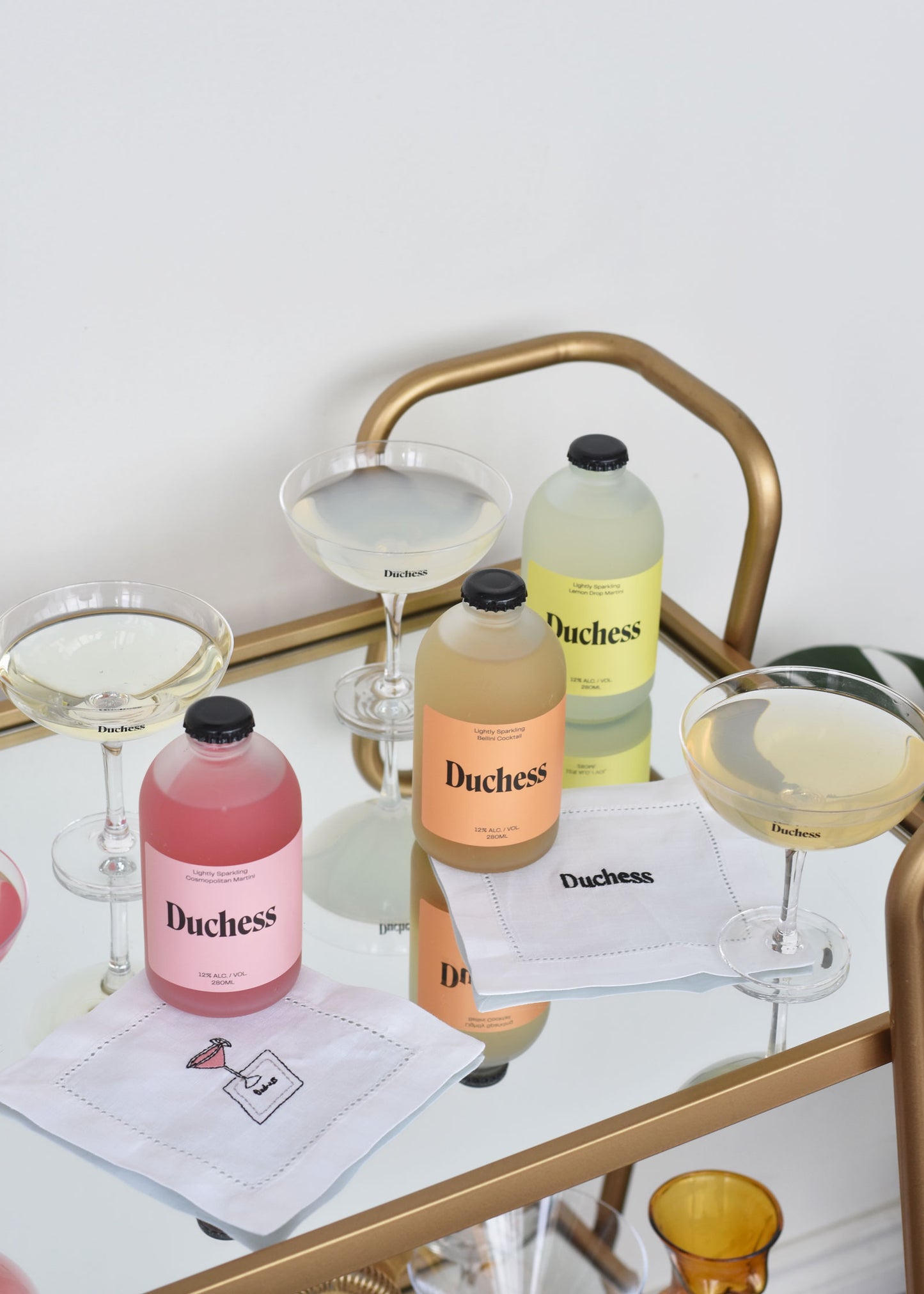 Set of 4 Duchess Linen Cocktail Napkins