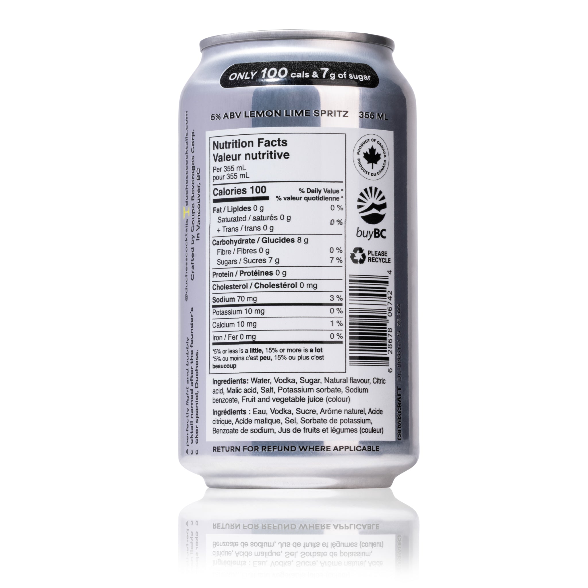 Duchess Lemon Lime Spritz - 5%