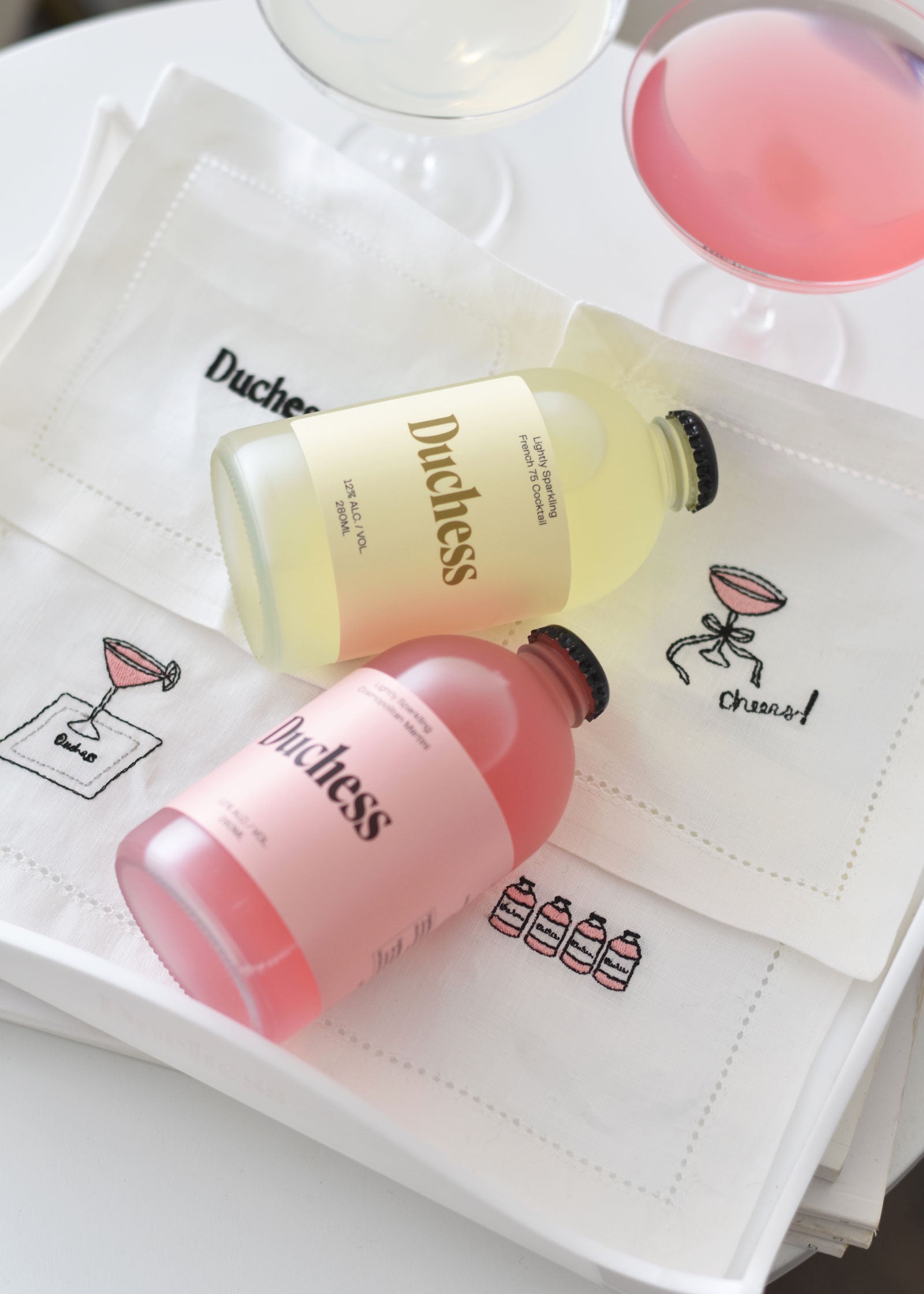 Set of 4 Duchess Linen Cocktail Napkins