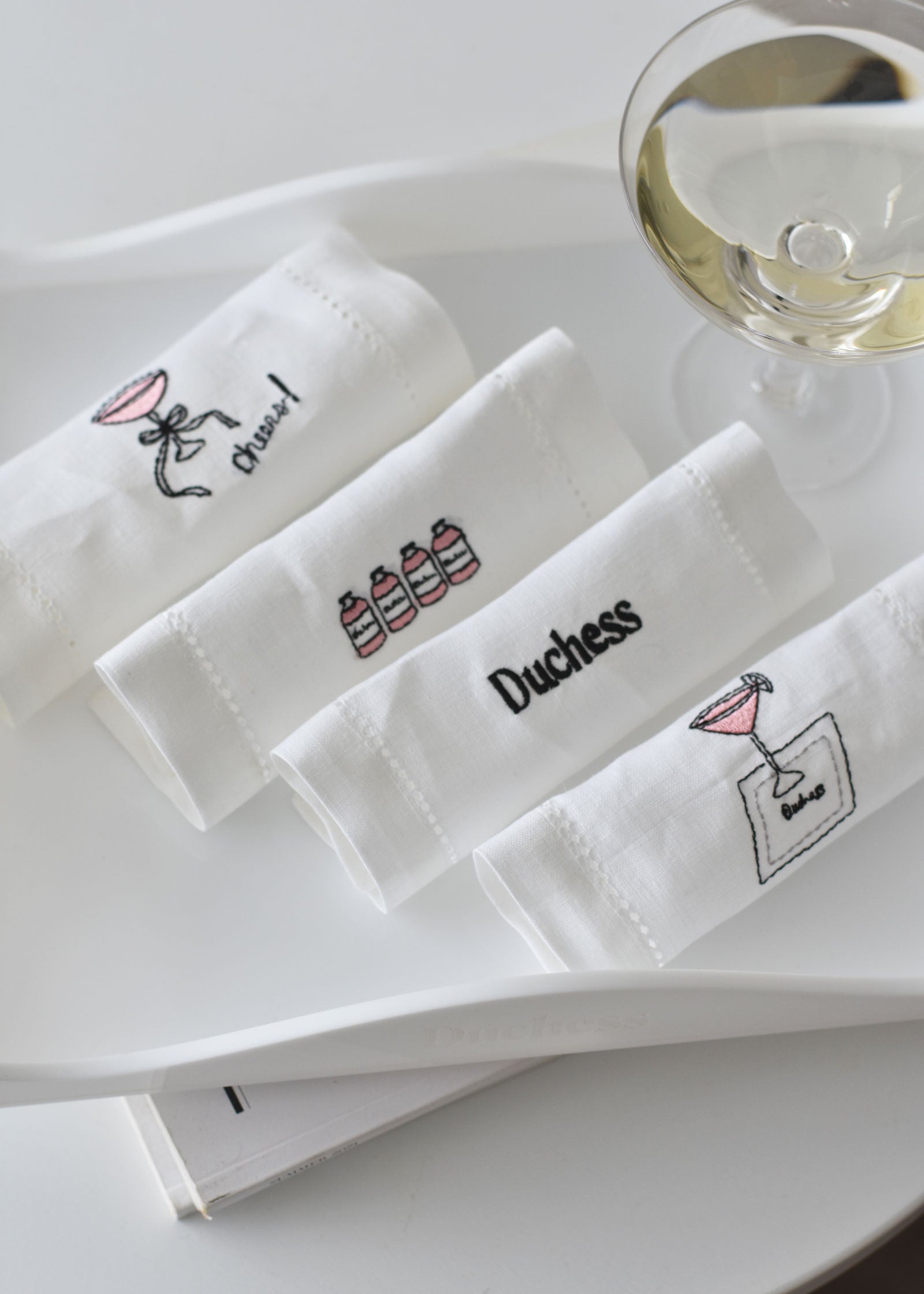 Set of 4 Duchess Linen Cocktail Napkins