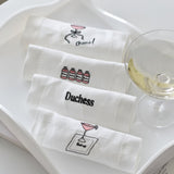 Set of 4 Duchess Linen Cocktail Napkins